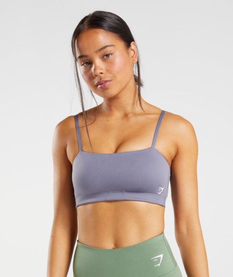 Women's Gymshark Bandeau Sports Bra Purple | CA 3A817D